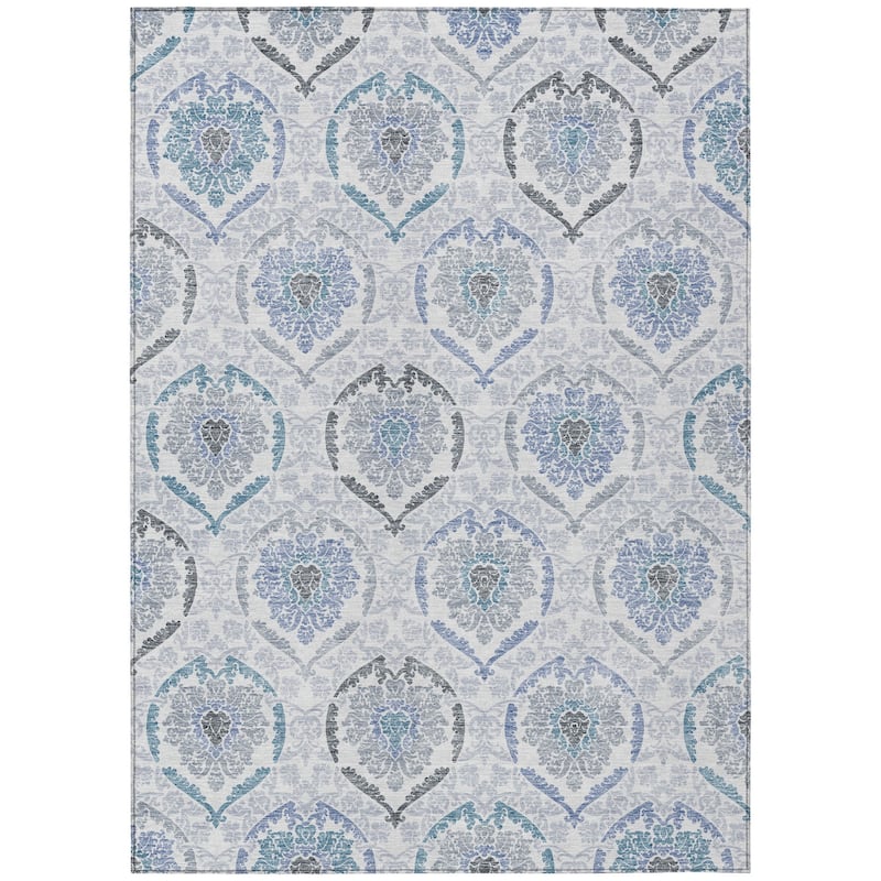 HomeRoots Medallion Transitional Rectangle Outdoor Rug
