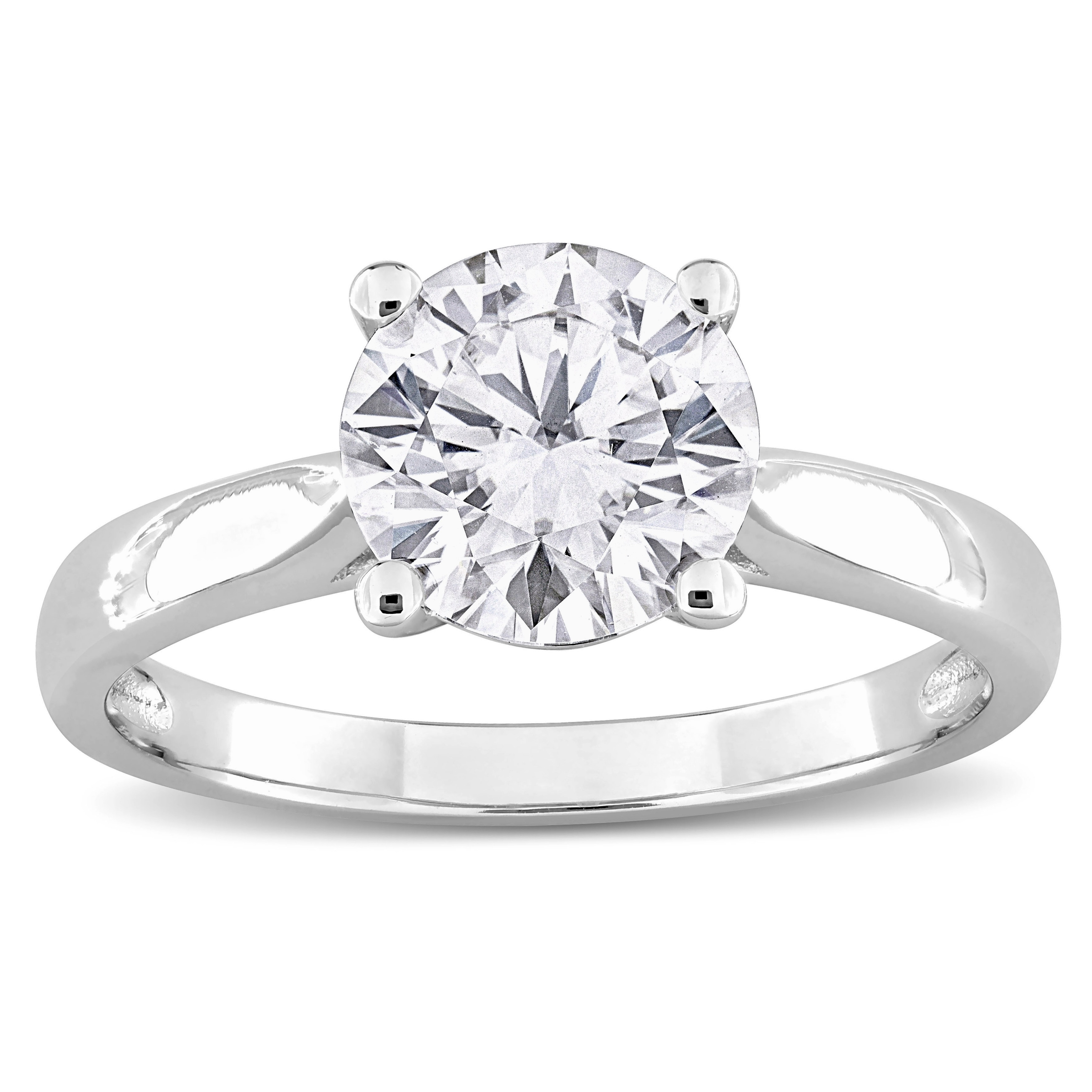 Miadora 1 4/5ct DEW Round-cut Created Moissanite Solitaire Ring in Sterling Silver