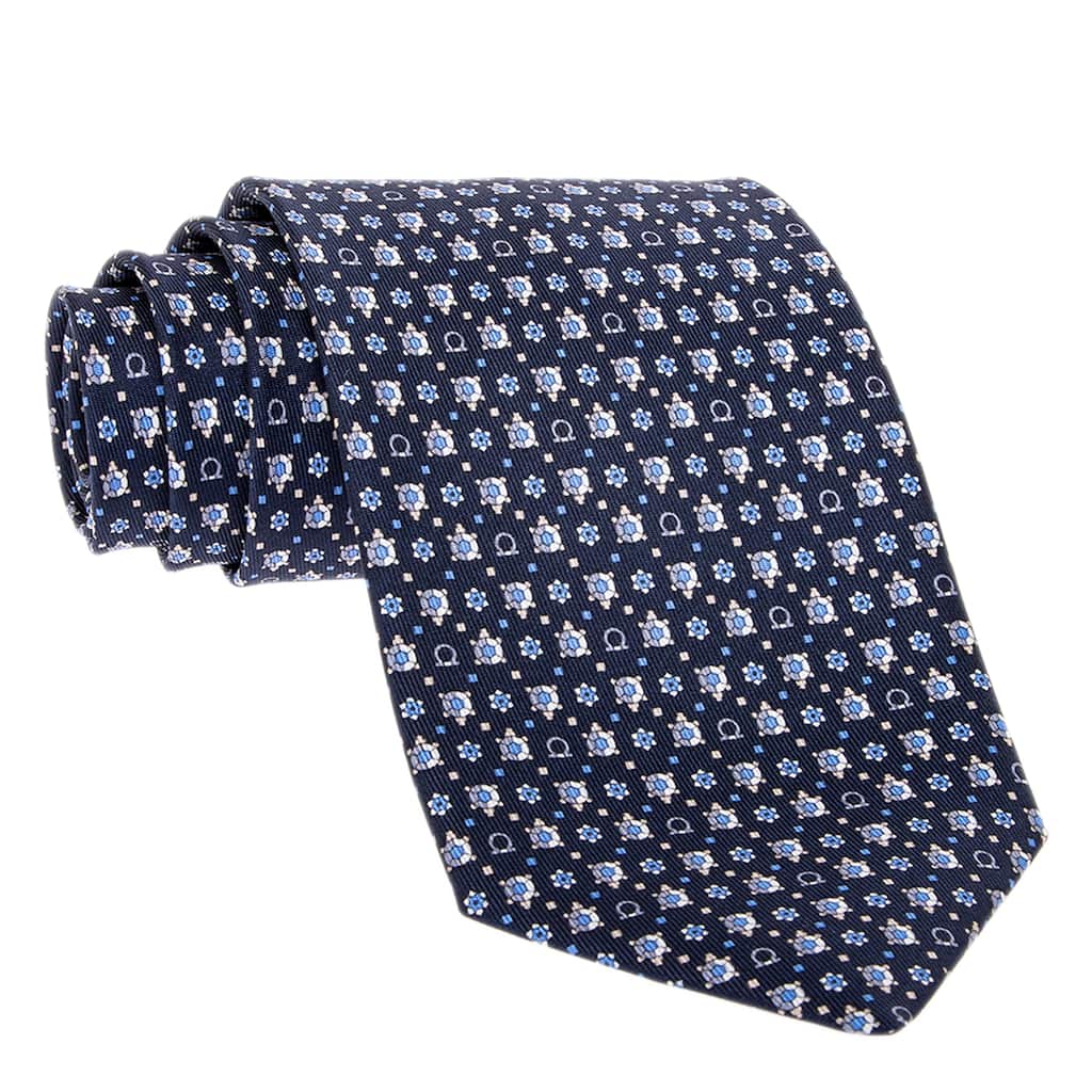Ferragamo Turtle Print Silk Tie