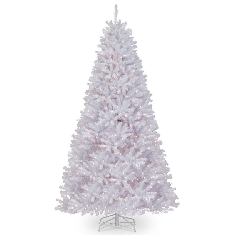 National Tree Company 9 ft. North Valley White Spruce Tree with Clear Lights - 9 Foot