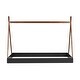 preview thumbnail 9 of 8, Tent Design Floor Bed Concise Wood Bed Tent Frame NO Slats Easy Assembly Creativity Twin Bed Frame for Kids Teens Adults - Brown