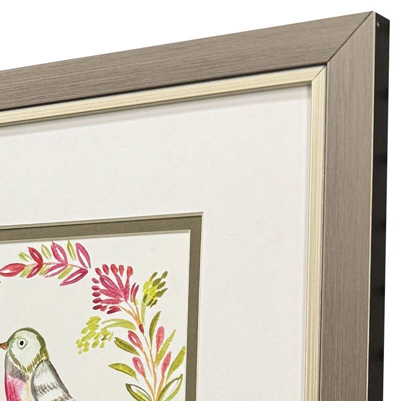 Paragon Blue Bird Red Bird Framed Art - Set of 2