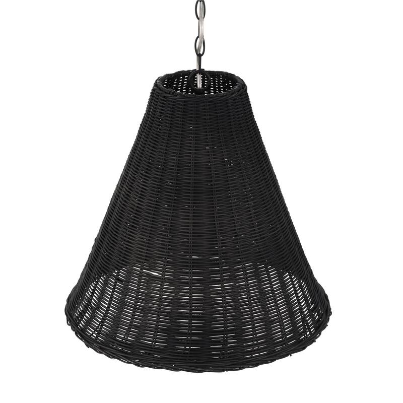 Rattan Taper Pendant Light