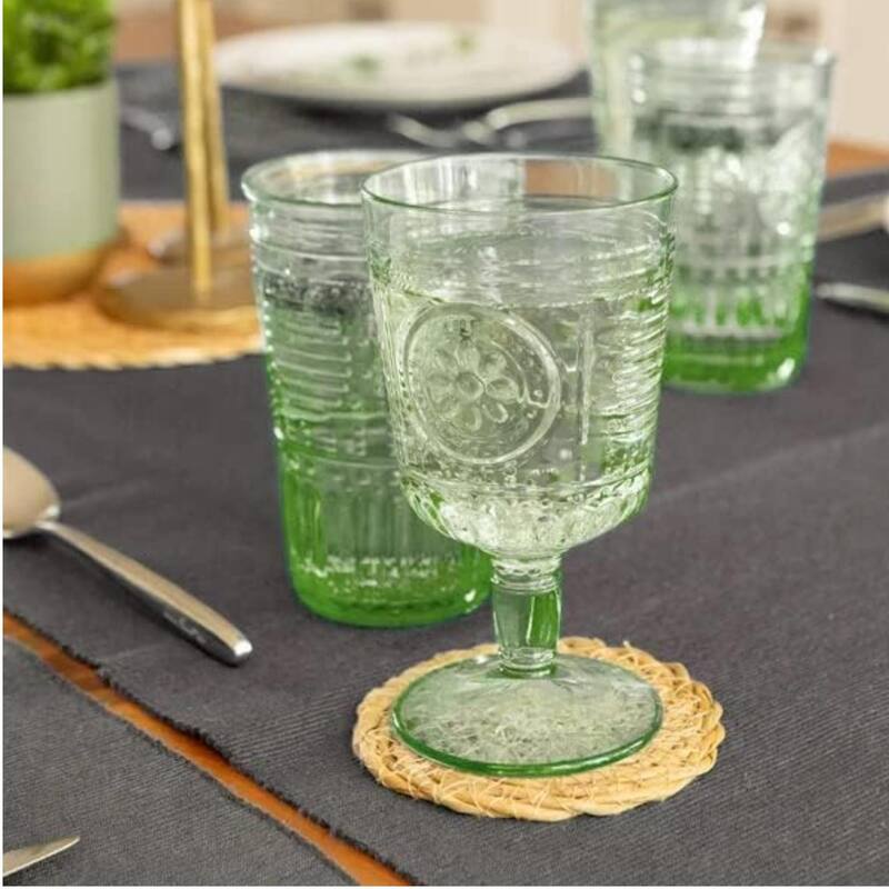 Bormioli Rocco Romantic 10.75oz All Purpose Stemware, Set of 4, Light Blue