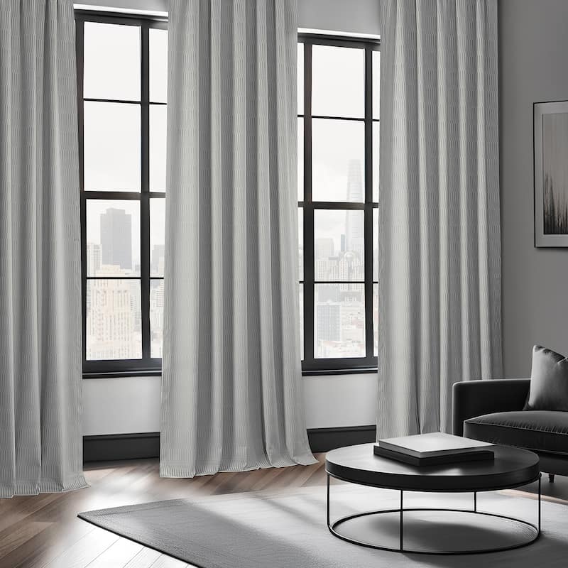 Exclusive Fabrics Lounge Embossed Velvet Curtains - Room Darkening Rod Pocket Curtain for Bedroom & Living Room (1 Panel)