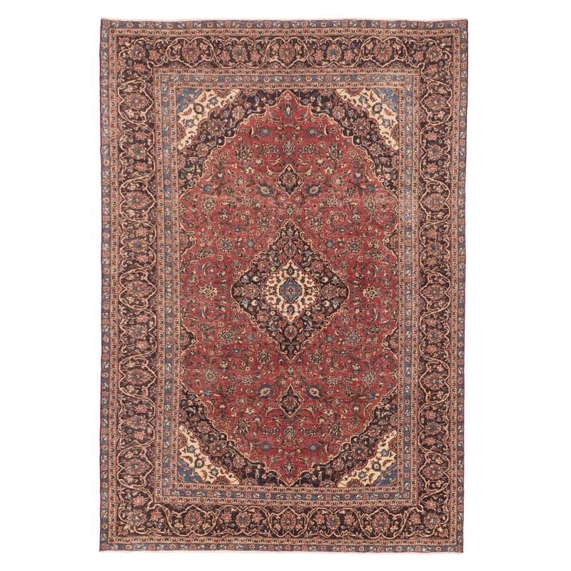 ECARPETGALLERY Hand-knotted Antalya Vintage Red Wool Rug - 7'9 x 11'3