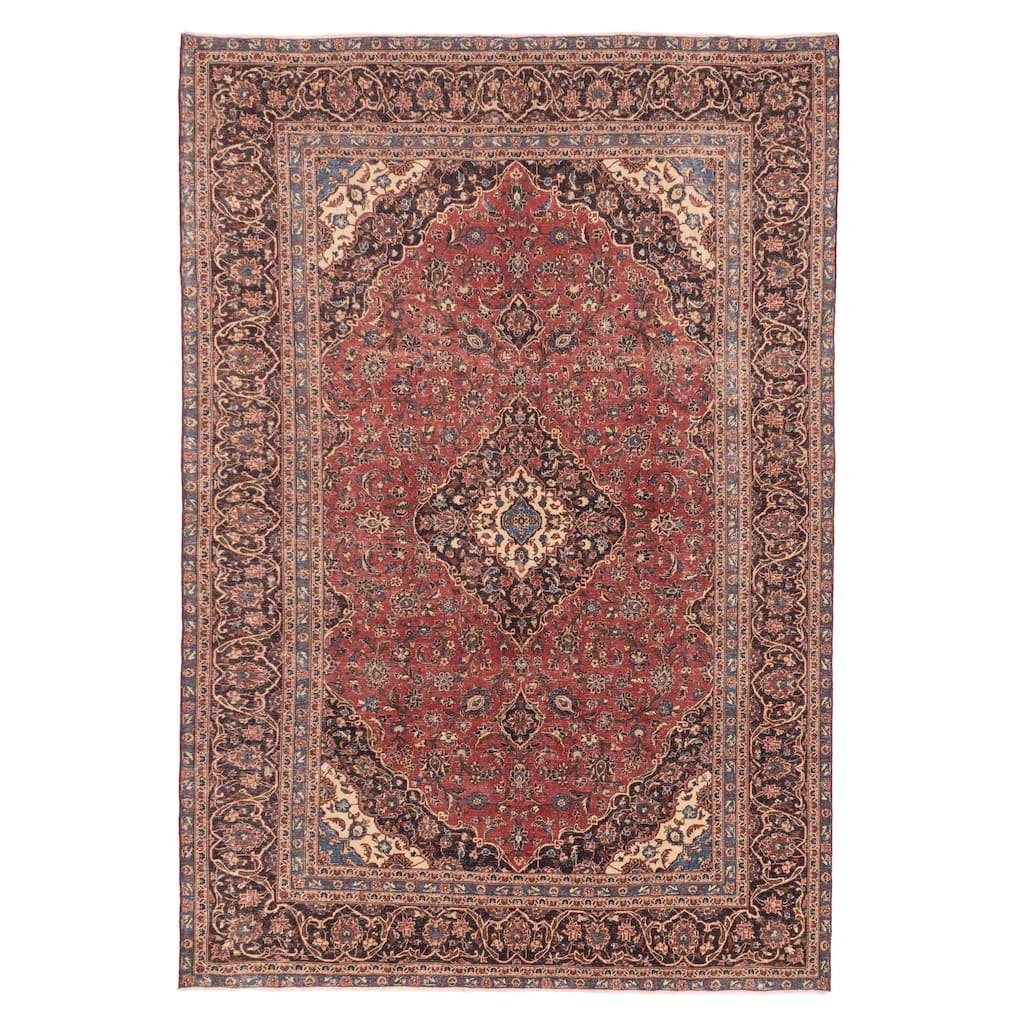 ECARPETGALLERY Hand-knotted Antalya Vintage Red Wool Rug - 7'9 x 11'3