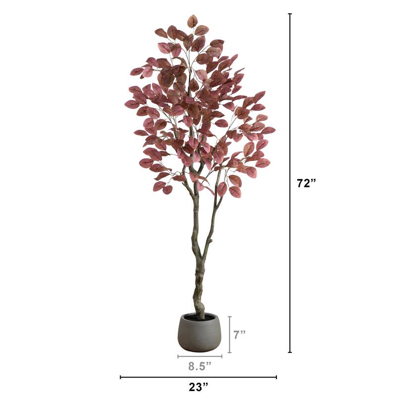 Dogwood Potted Artificial Tree - 6' - Red