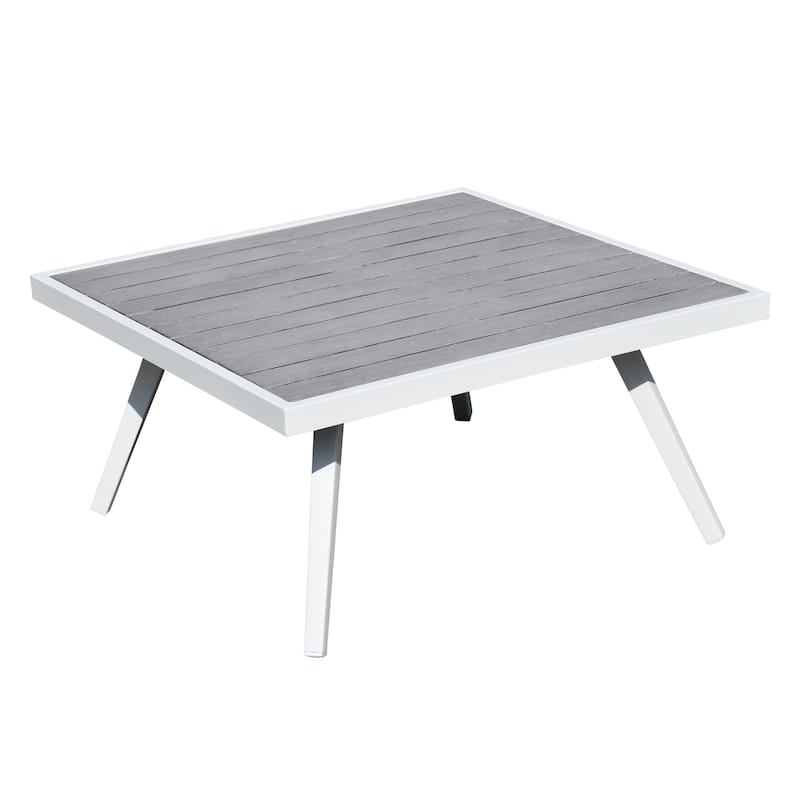 Glitzhome Outdoor Modern Patio Aluminum Sectional Seater Sofa or Coffee Side Table - 1PC Coffee Table