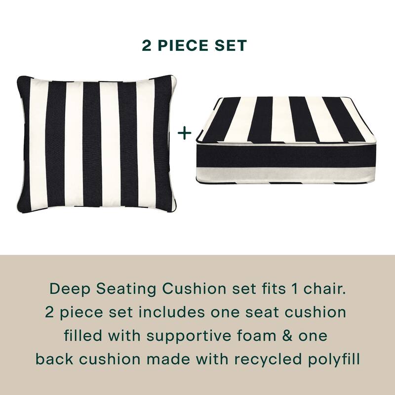 Outdoor Deep Seating Lounge Chair Cushion