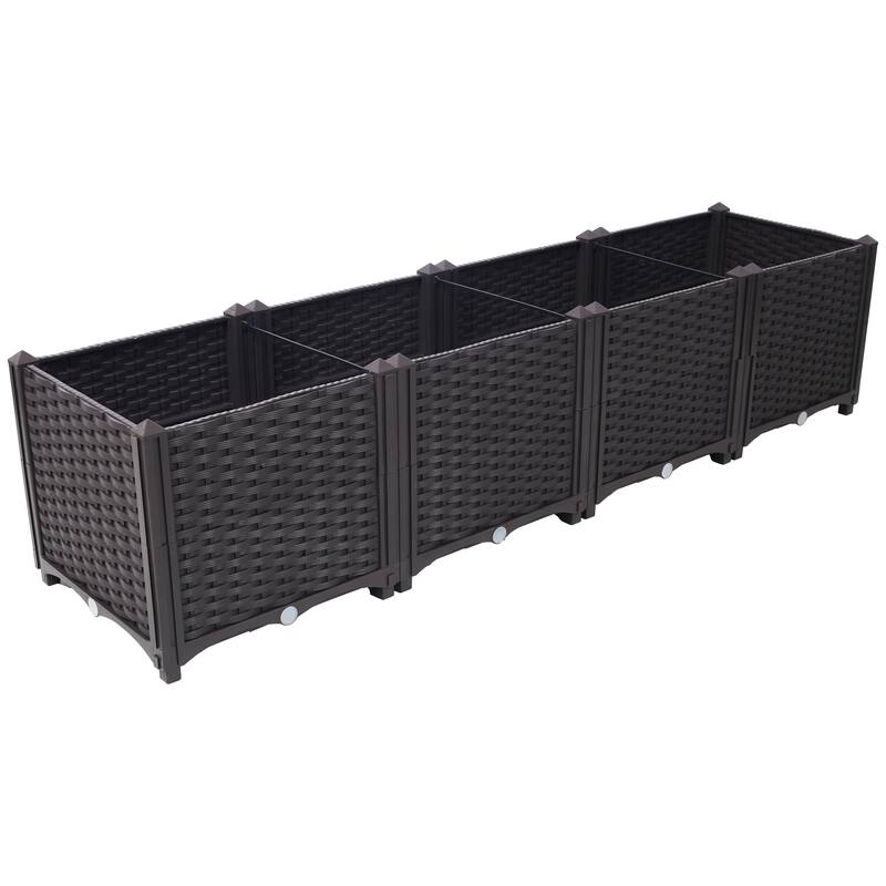 Portable Vegetable & Flower Planter Box, for Patio, Balcony, Backyard