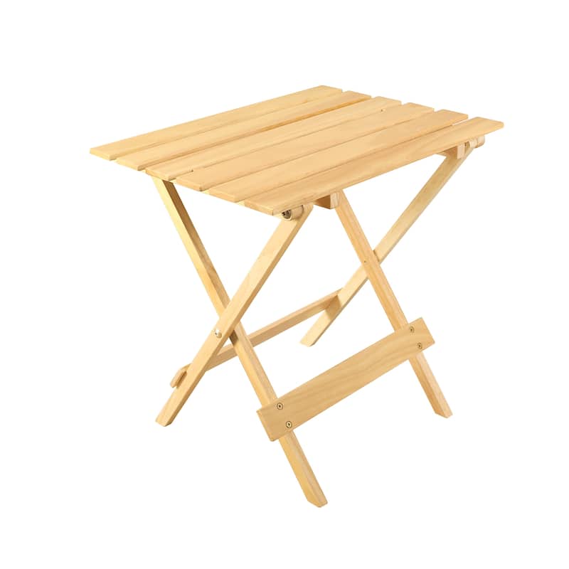 Solid Wood Portable Folding Side Table Set of 2 - 18"W x 13.75"D x 18"H