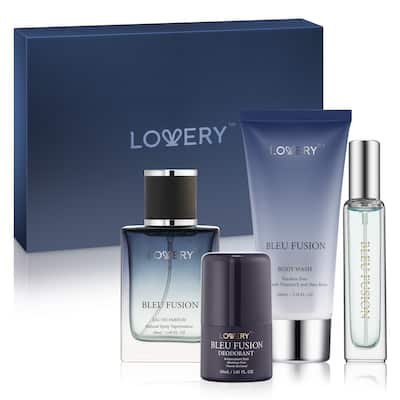 Lovery 5-Pc. Bleu Fusion Bath & Body Care Gift Set with Perfume, Cologne & More