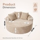 preview thumbnail 36 of 43, XIZZI Modern Round Plush Lounge Sofa with Cushions
