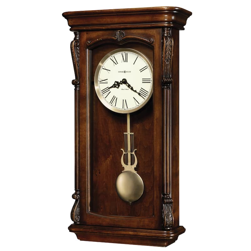 Howard Miller Henderson Brown Grandfather-style Chiming Wall Clock