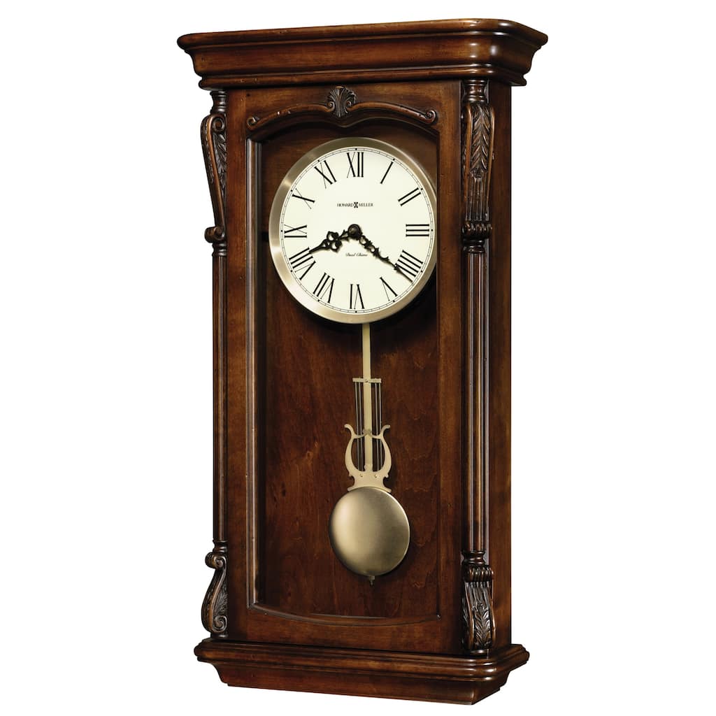 Howard Miller Henderson Brown Grandfather-style Chiming Wall Clock