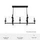 preview thumbnail 10 of 9, Hunter Briargrove 7-Light Linear Chandelier - Dining room, Candle, Geometric, Transitional