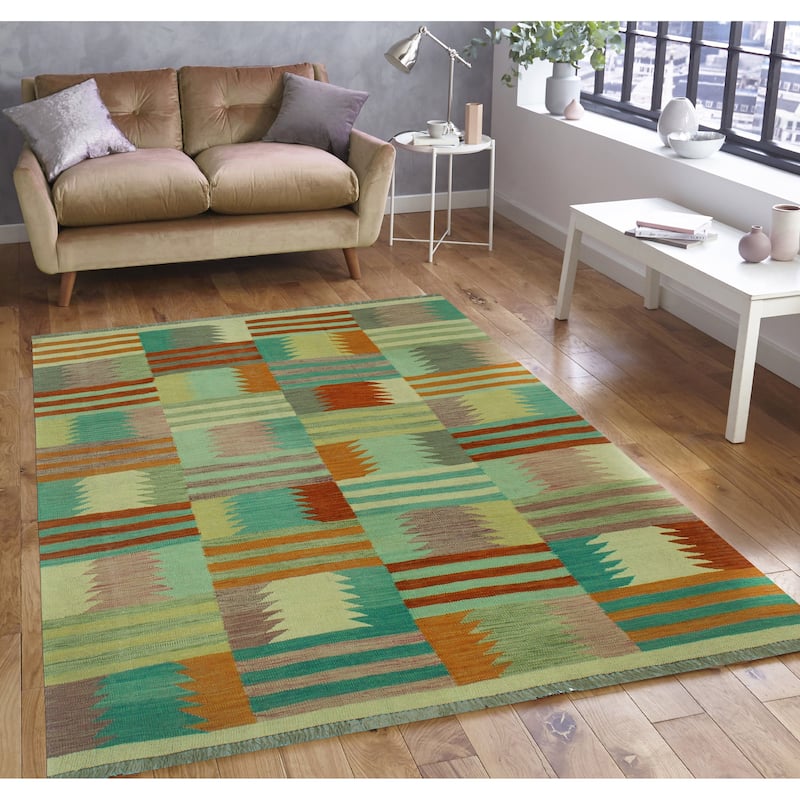 Noori Rug Winchester Flatweave Siddhart Red/Beige Rug - 5'2" x 6'6"