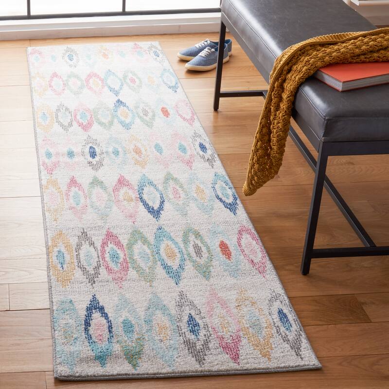 SAFAVIEH Phoenix Samihah Vintage Rug - 2'2" x 10' Runner - Ivory/Blue