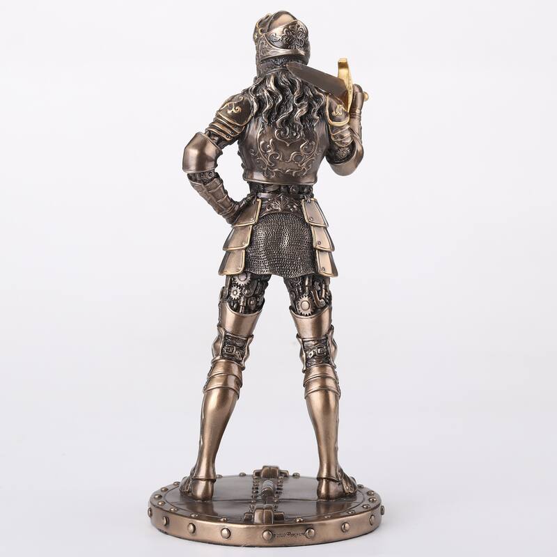 9.45" H STEAMPUNK EXOSKELETON WARRIOR WOMAN Cold Cast Bronze - 5.12"x4.53"x9.45"