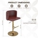 preview thumbnail 20 of 46, Swivel Bar Stools Set of 2, Modern PU Bar Stools with Backs - Counter Height