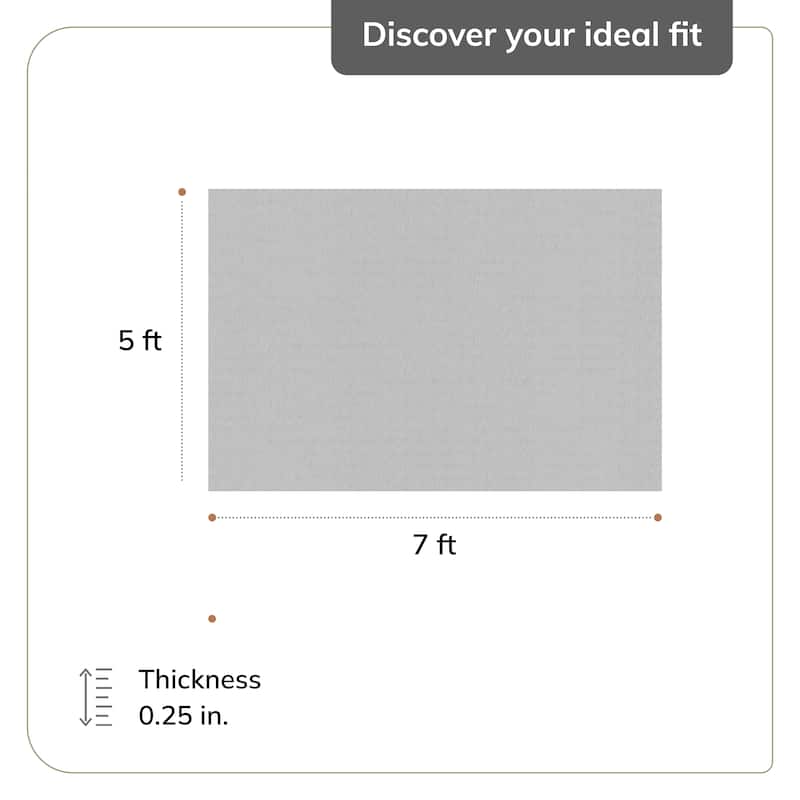Jani Premium All-Surface Non-Slip 5' x 8', Gray/Tan, Rectangle Rug Pad - Extra Strong, Protective, Anti-Slip for Hardwood Floors