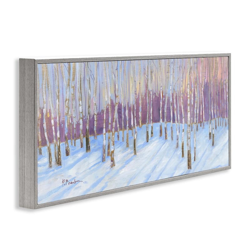 Stupell Niveous Birch Tree Grove Framed Giclee Art Design By Paul Brent