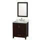 Option Espresso / White Carrara Marble Top / Brushed