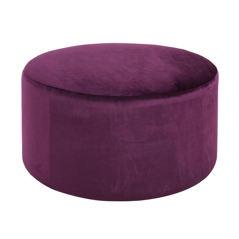 Upholstered round footstool