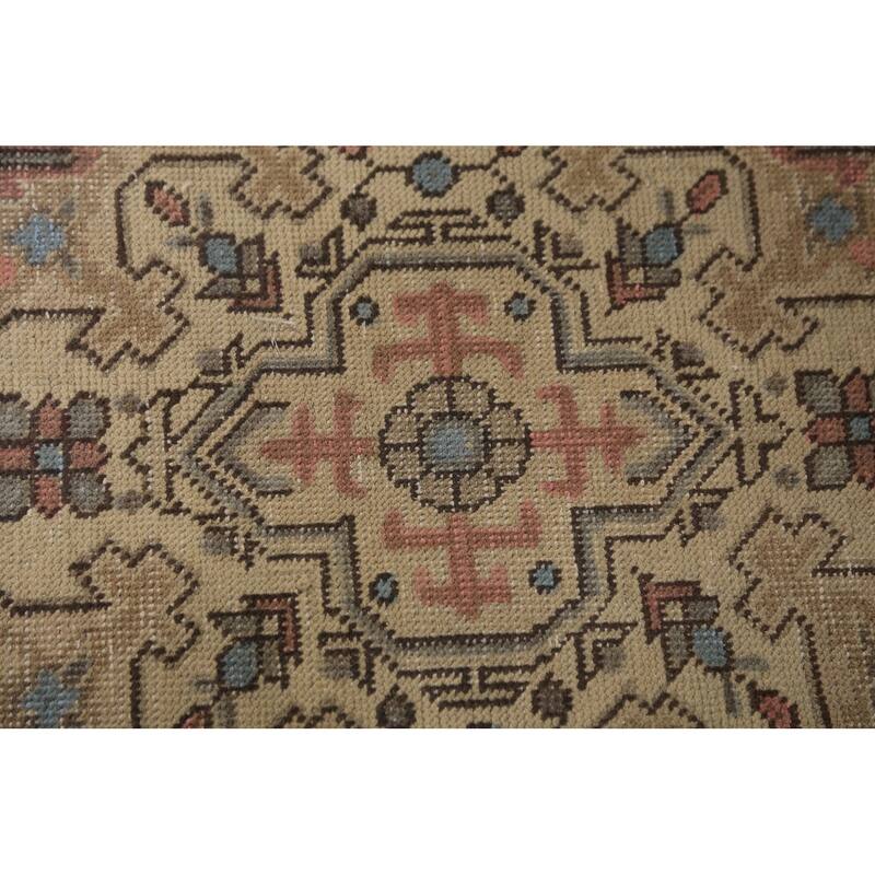 Floral Pink Tabriz Persian Area Rug Hand-Knotted Wool Carpet - 7'11"x 11'0"