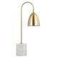 preview thumbnail 6 of 10, Vaughn 26" Gold Arched Metal with Marble Base LED Table Lamp, Brass Gold/White by JONATHAN Y