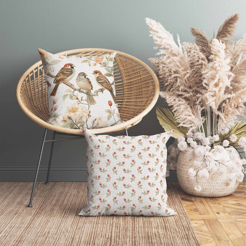 Branch Buddies Indoor/Outdoor Reversible Throw Pillow Pink and Green