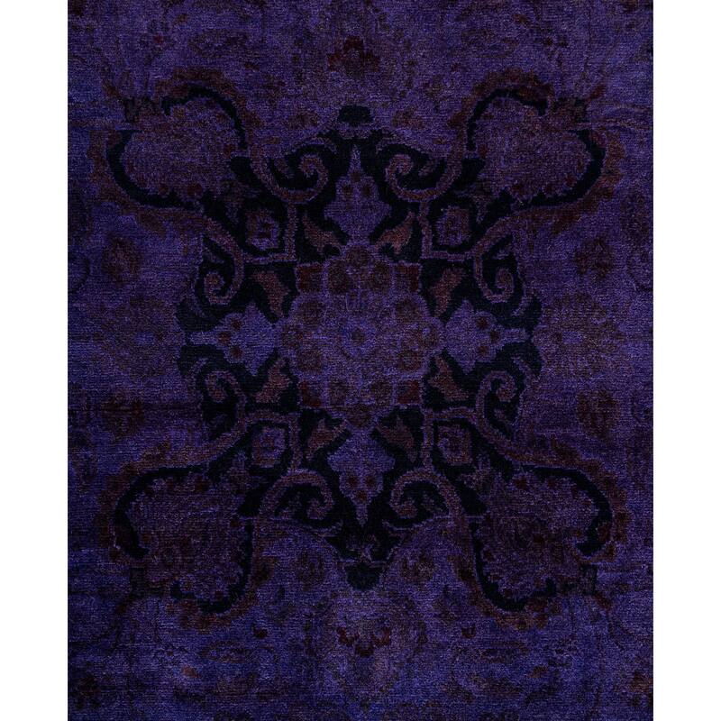 Overdyed One-of-a-Kind Hand-Knotted Area Rug - Purple - 6' 0" x 9' 6"