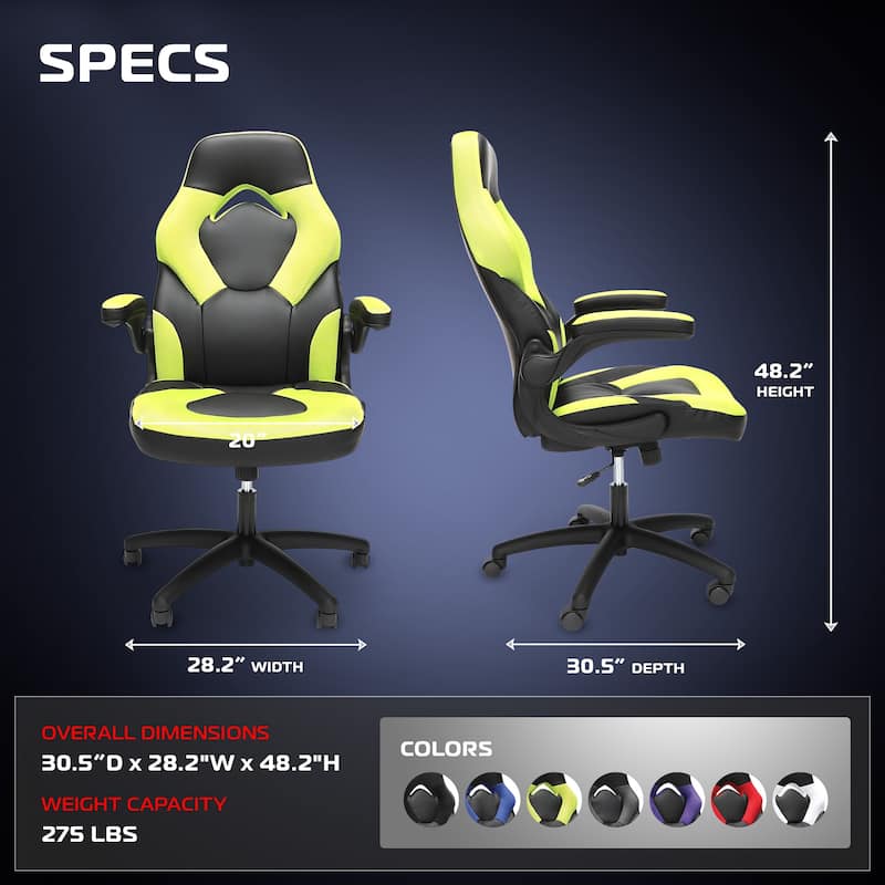 RESPAWN 3085 Ergonomic Gaming Chair, High Back PC Computer Desk Office Chair, Flip-up Arms