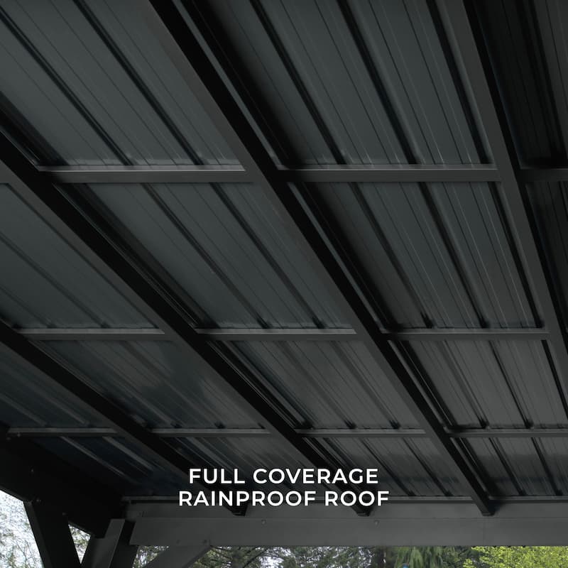 Backyard Discovery Stonebridge 20x9.5' Galvanized Steel Outdoor Gazebo