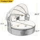 preview thumbnail 7 of 5, Homall Patio Furniture Outdoor Round Daybed