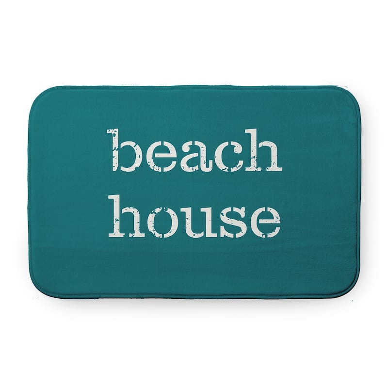Beach House Bathmat - Ocean Teal - 24" x 17"