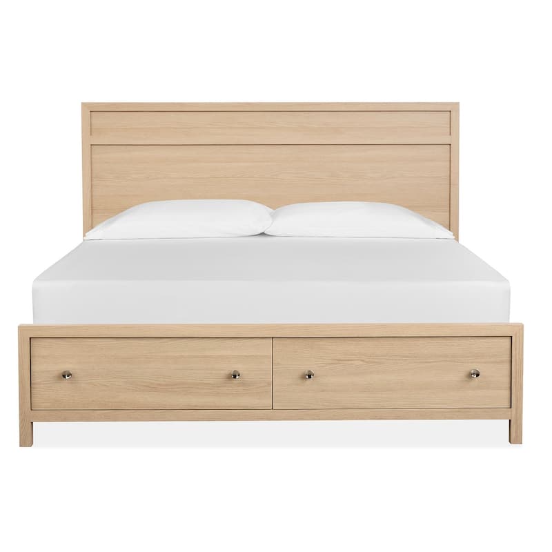 Magnussen Home Merrifield Sandstone Beige Panel Storage Bed