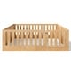 preview thumbnail 5 of 37, Queen Size Montessori Floor Bed with Door & High Fence, Solid Wood Low-Profile Sleep and Play Bed Frame
