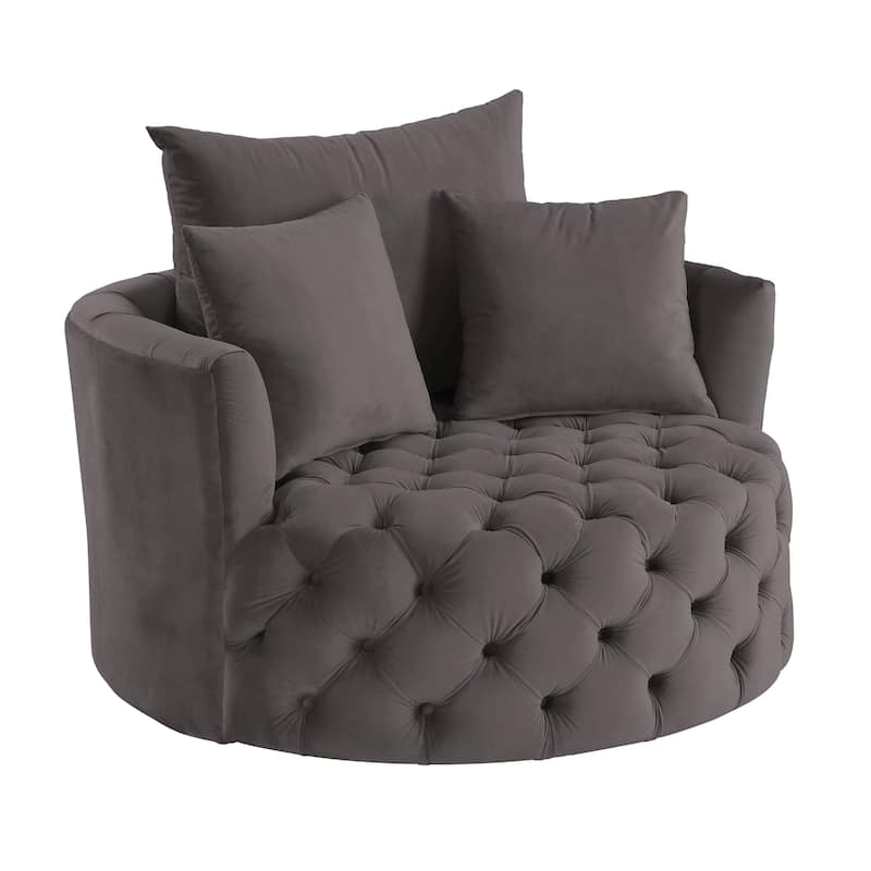 Cavinder Tufted Accent Swivel Chair