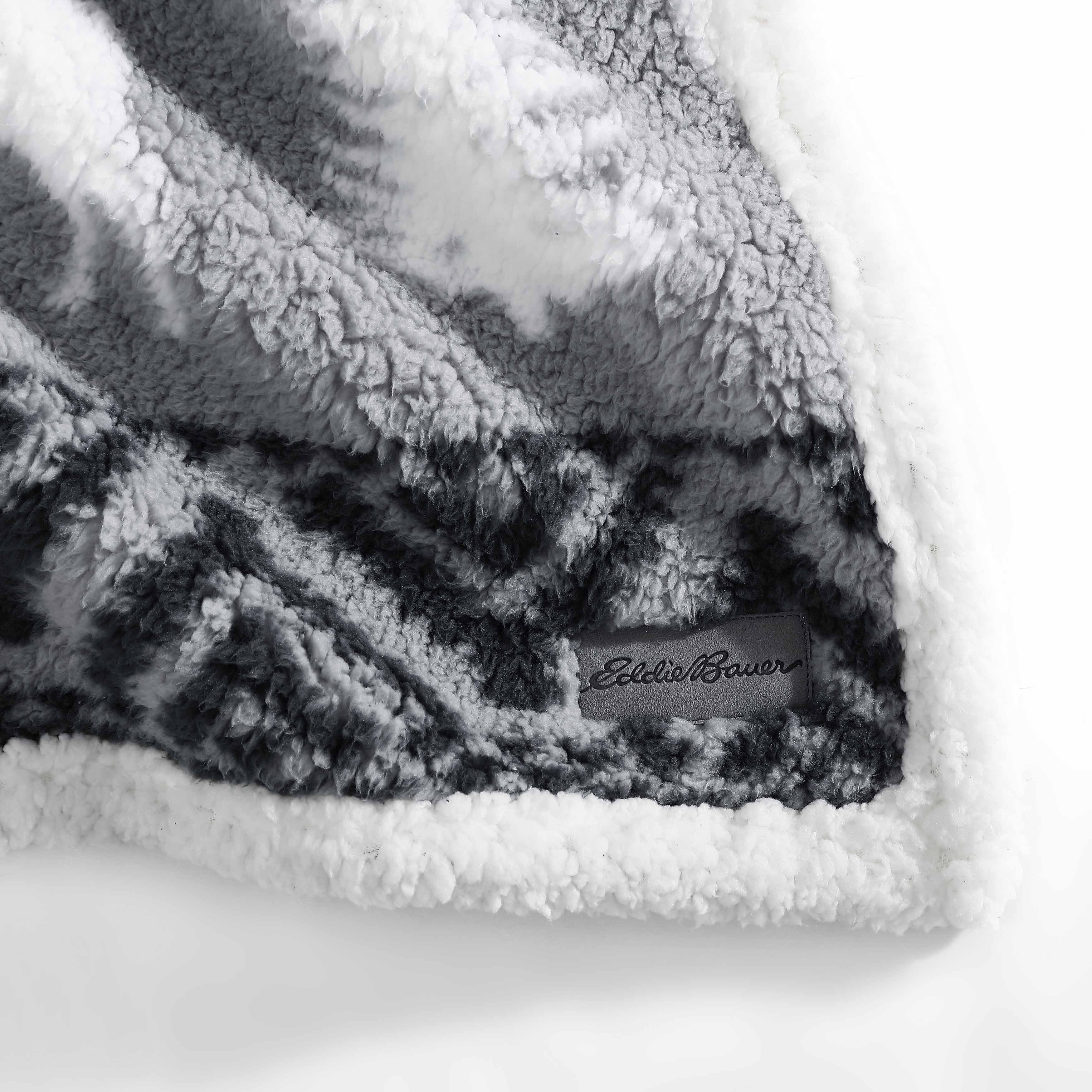 Eddie Bauer Printed Faux Shearling Reversible Throw Blankets On Sale Bed Bath Beyond 34518014