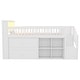 preview thumbnail 9 of 16, Low Loft Bed with Stairs, Storage Loft Bed Frame with Drawers and Shelves, LED and Bookshelf