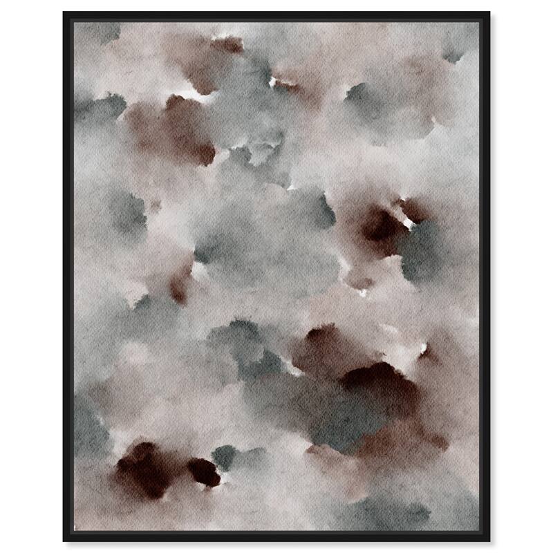 Art Remedy The Winter February Framed Watercolor Boho Abstracts - 31 x 37 - Black