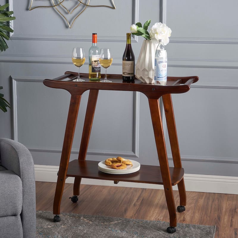 Bar Cart(no include stool) - Mahogany