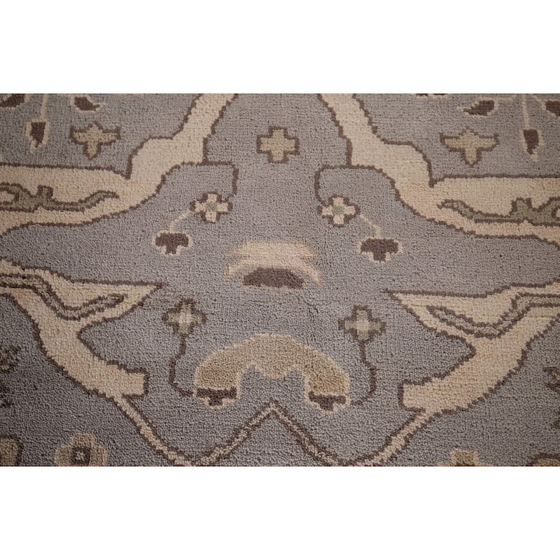 Gray Oushak Oriental Area Rug Handmade Wool Carpet - 8'3"x 9'11"