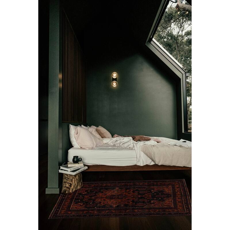 ECARPETGALLERY Hand-knotted Teimani Black, Rust Wool Rug - 3'8 x 6'8