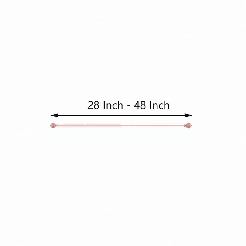 Acroma Adjustable Single Pink Curtain Rod for Window