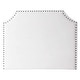 preview thumbnail 3 of 2, Twin XL Bevel Tacked Plush White College Headboard