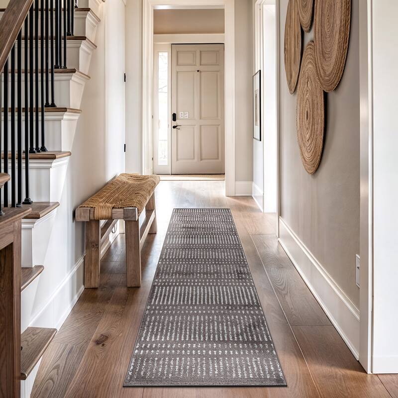 Contemporary Minimalistic Stripe LInes Area Rug