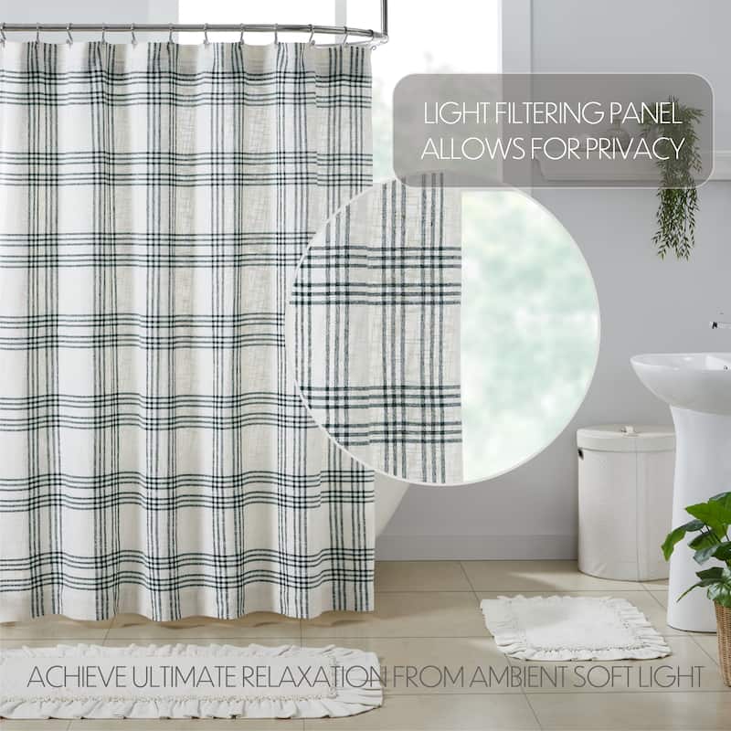 Pine Grove Plaid Shower Curtain 72x72 - 72 - Green